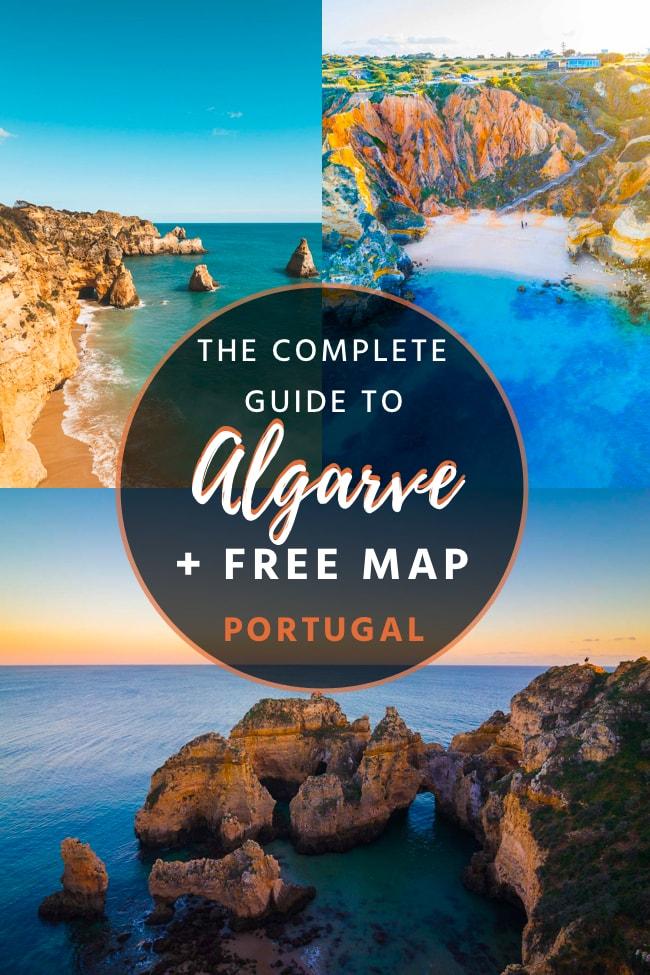Map of the Algarve Region in Portugal