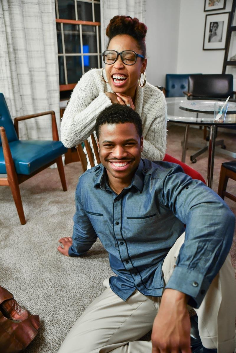 couple smiling as a caption for smile photos