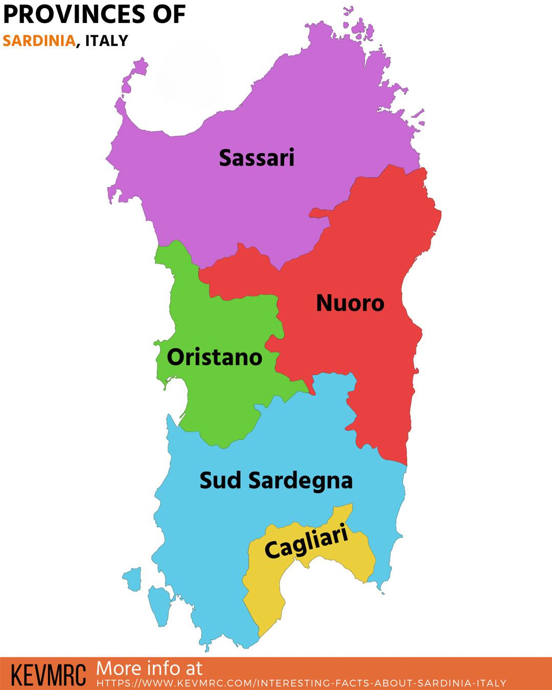 map of sardinia provinces