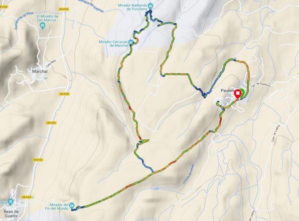 badlands de purullena gpx hike