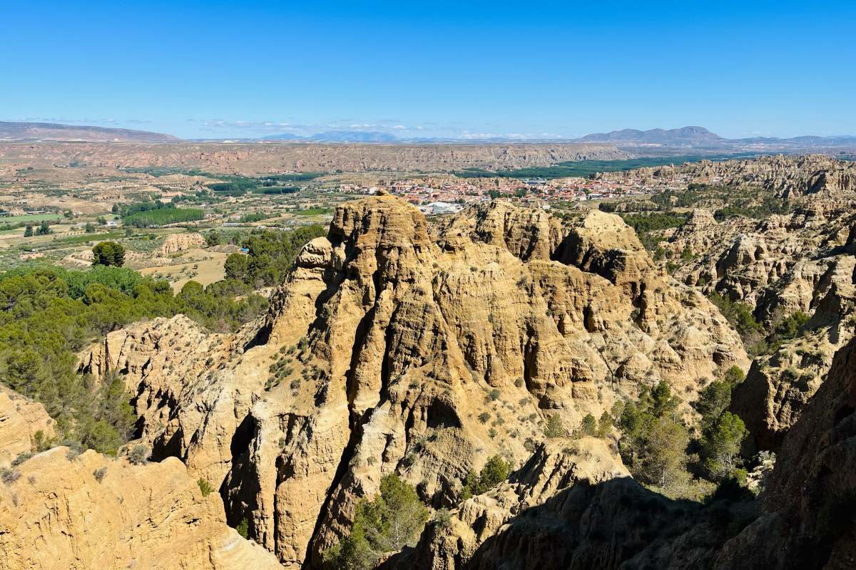 beautiful landscapes on the badlands de purullena hike