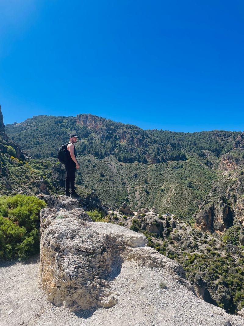 kevin watching the sierra nevada landscape