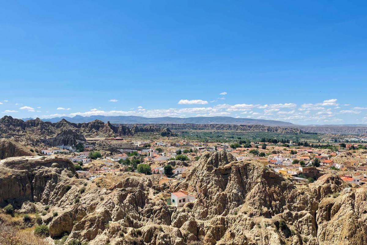 the badlands from the guadix caves district