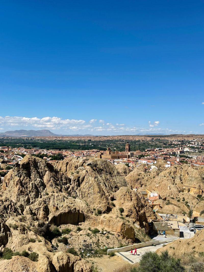 view of guadix from the cuevas area