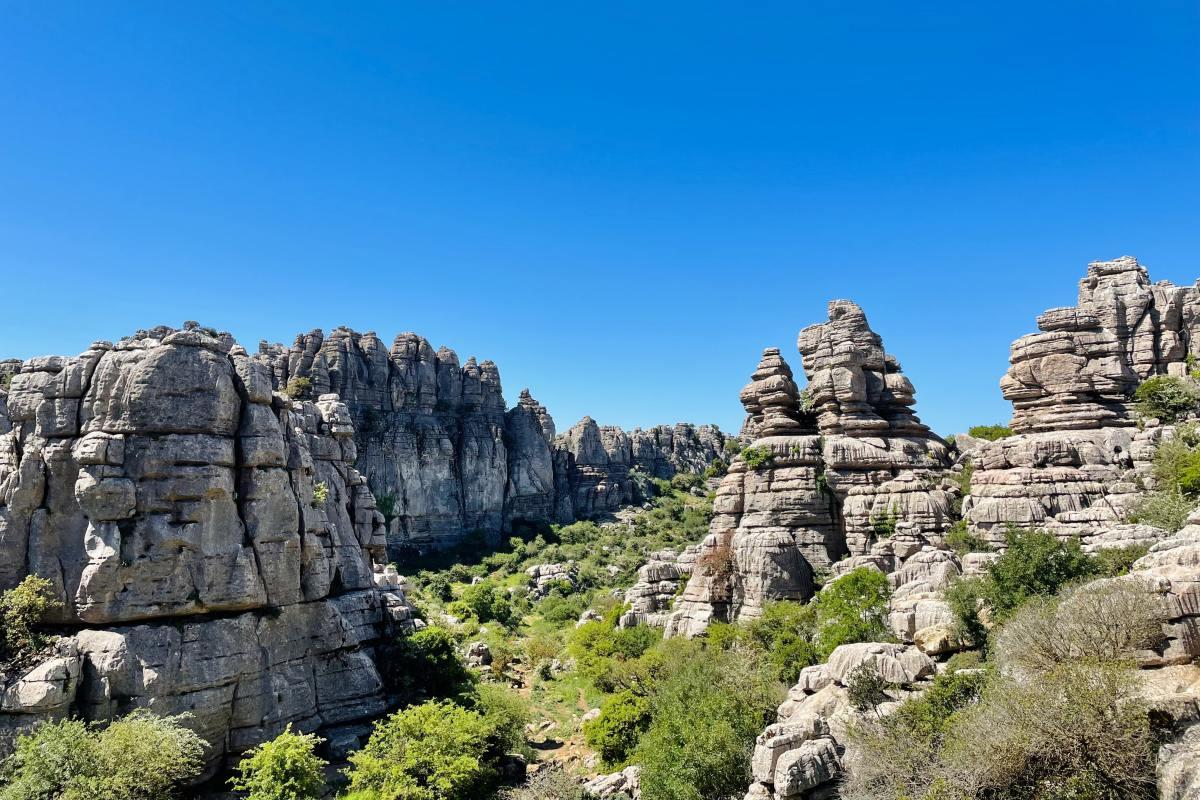 beautiful rock formations in el torcal