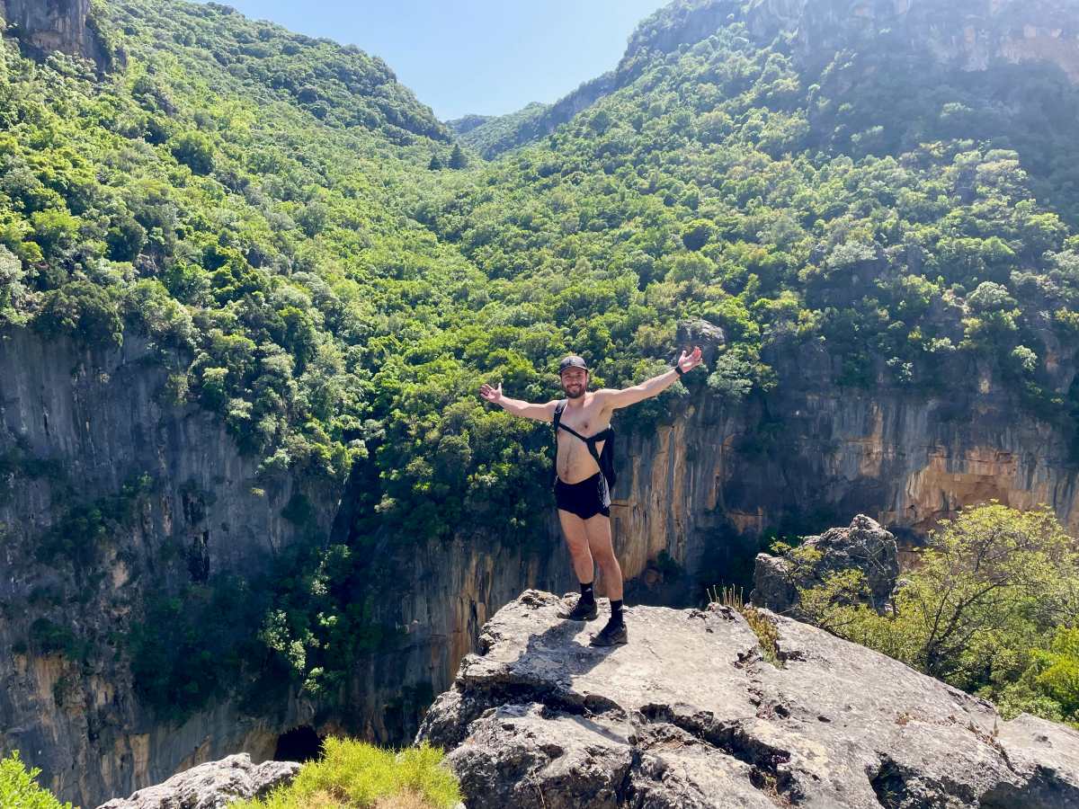 happy kevin posing on la garganta verde hike