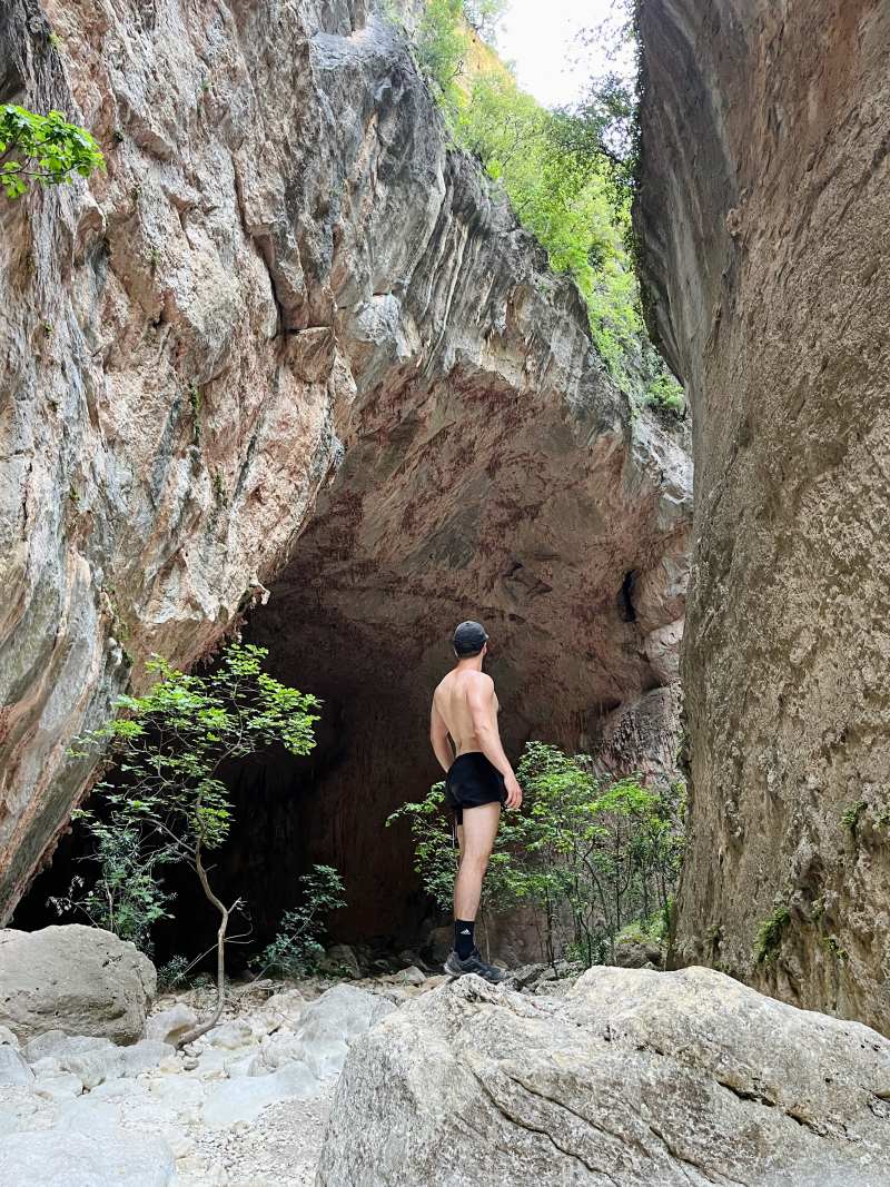 kev looking at the cueva de la ermita