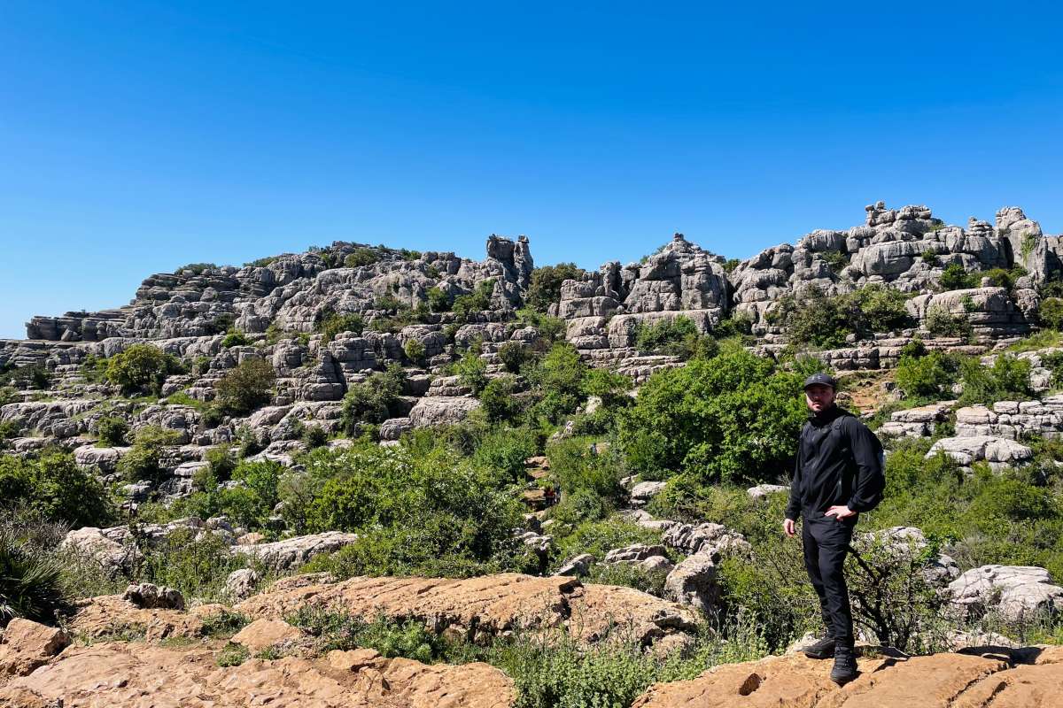 kev posing in front of the iconic rocks of el torcal