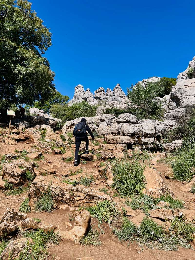 kevin climbing rocks