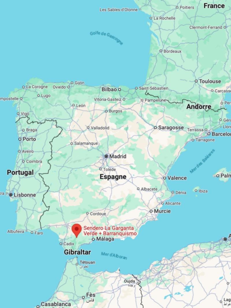 la garganta verde on spain map