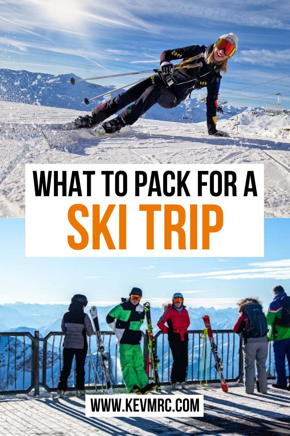 Going to ski this winter? Discover in this post the 10 must-have items to pack and get my personal ski trip packing checklist for free! ski trip packing list | ski gear | ski trip what to wear | what to pack for a ski trip | ski essentials packing lists | things to pack for a ski trip #ski #packing