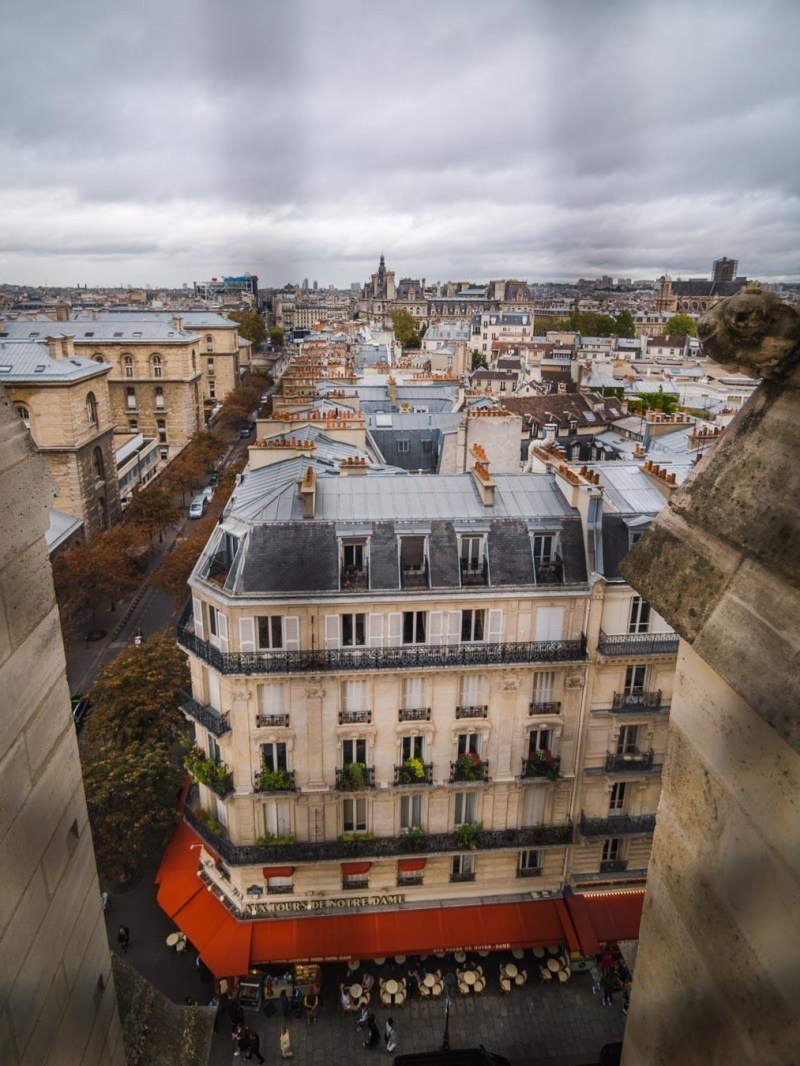 view from notre dame stairs