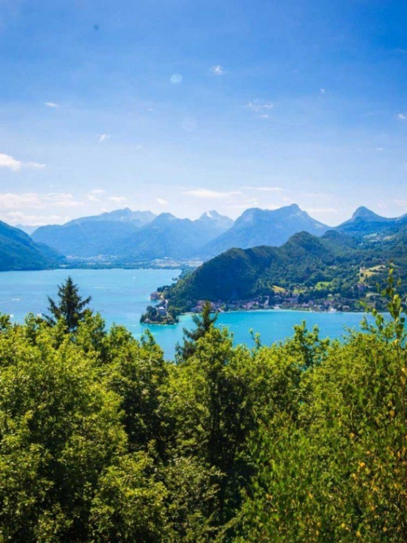 view from roc de chere hike in annecy