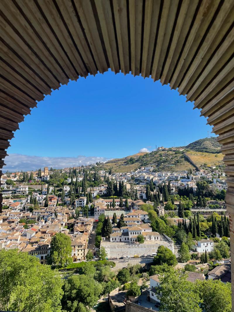 view of granada from nasrid palace