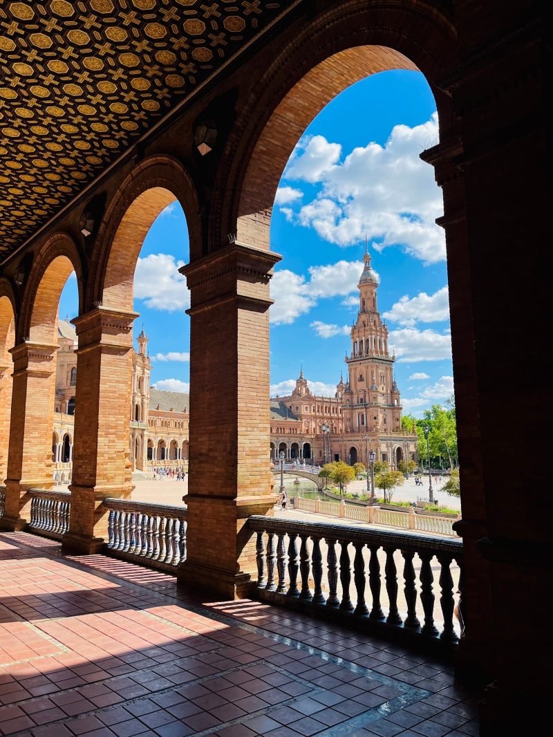 beautiful arches of the plaza de espana