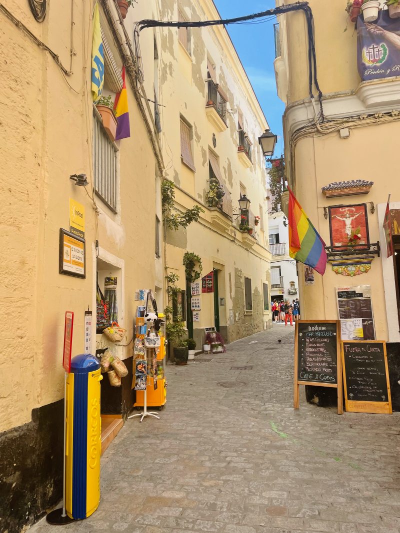 charming old town street in cadiz