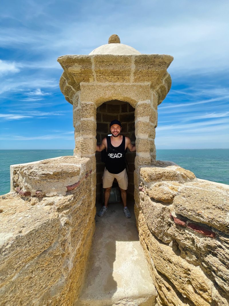 me playing in santa catalina castle